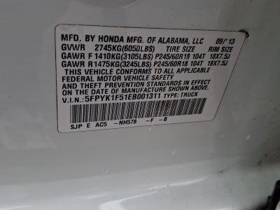 2014 Honda Ridgeline RTL