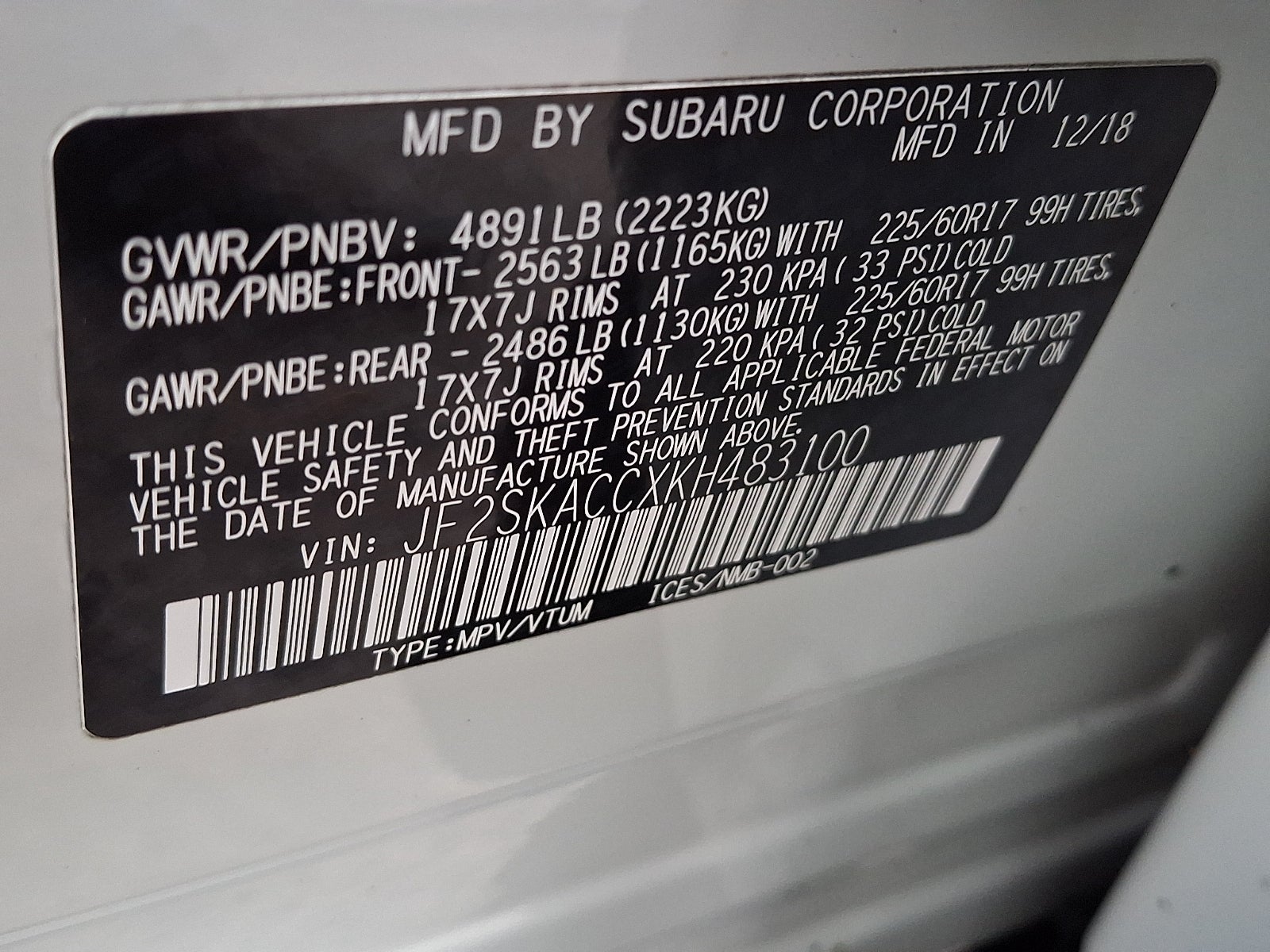 2019 Subaru Forester Base